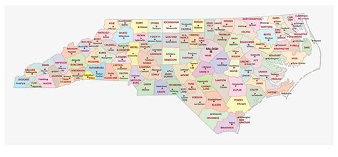 nc counties map with cities|North Carolina map with counties.Free printable map .